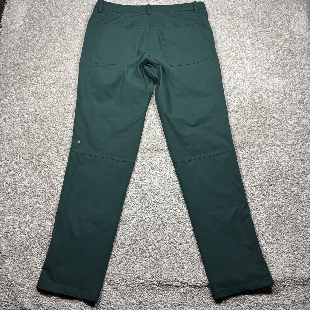 Lululemon ABC Pant Classic Warpstreme Forest Green Mens 36x34 5-Pocket Trousers